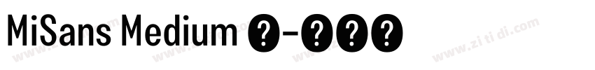 MiSans Medium 中字体转换